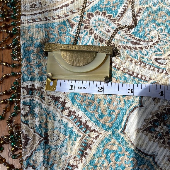 Silpada Brass horn or stone Eclipse pendant on copper brass chain - Picture 8 of 9